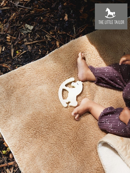 The Little Tailor Quilted Reversible Sherpa Fleece Lined Baby Blanket (N65208) | £29