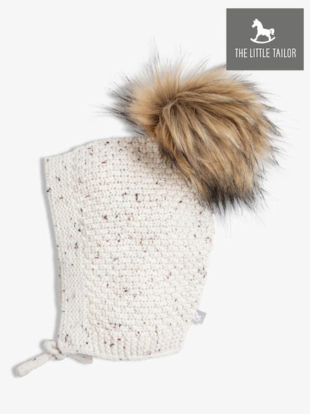 The Little Tailor Baby Pom Pom Textured Knitted 100% Cotton Hat (N65211) | £17