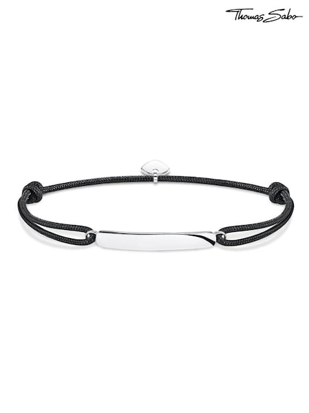 Thomas Sabo Black Rebel Chic Adjustable Textile Bracelet (N65771) | £45
