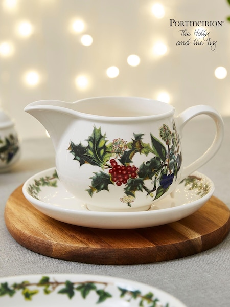 Portmeirion The Holly and the Ivy Gravy Boat & Stand (N66271) | £42