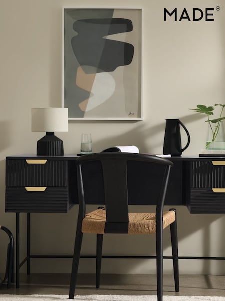 MADE.COM Black Haines Storage Desk (N66507) | £799