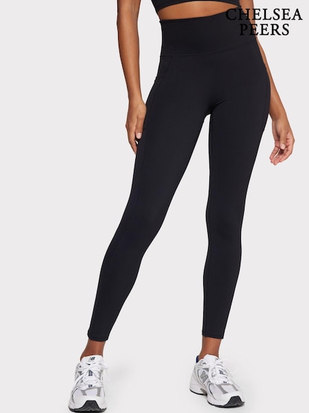 Chelsea Peers Black Soft Stretch High-Rise Leggings (N66515) | £50