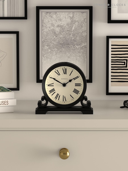 Jones Clocks Black Saloon Roman Numeral Mantel Clock (N66775) | £25