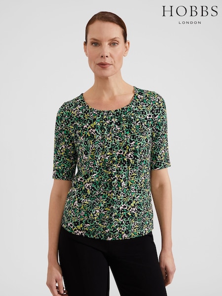 Hobbs Green Jacqueline Print Top (N66852) | £45