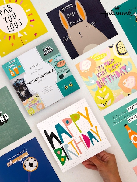 Hallmark Blue 20 Pack Birthday Cards In Contemporary Designs (N66891) | £15