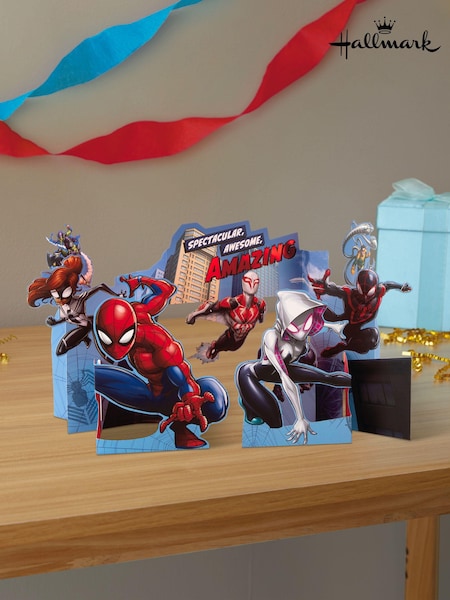 Hallmark Blue Birthday Card for Son 3D Marvel Spider-Man Design (N66897) | £6