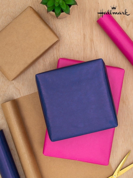 Hallmark Brown Kraft Wrapping Paper 3 Rolls x 3M (N66949) | £10