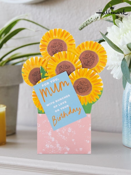 Hallmark Yellow Birthday Card for Mum Pop up 3D Sunflowers Design (N66950) | £6