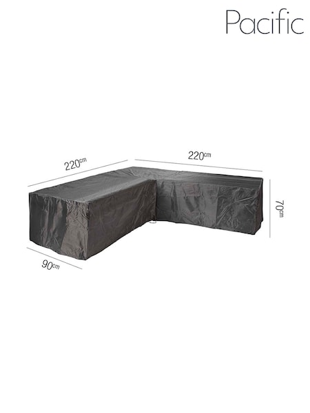 Pacific Grey Garden Lounge Set LShape Aerocover 220 x 220 x 90 x 70 (N67030) | £85