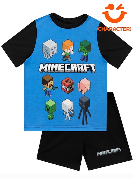 Character Black Blue Top and Shorts Set (N67565) | £19