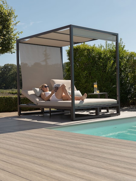 Maze Oatmeal Garden Allure Cabana Double Sunlounger (N68184) | £1,399