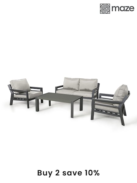 Maze Dove Grey Garden New York 4 Seater Sofa Set (N68260) | £1,299