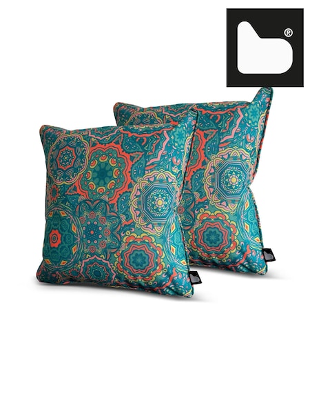 Extreme Lounging Multi B Cushion Outdoor Garden Mandala Mint Twin Pack (N69245) | £40