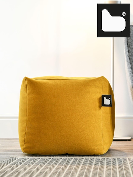 Extreme Lounging Mustard B Box Brushed Faux Suede Cube Bean Bag (N69284) | £80