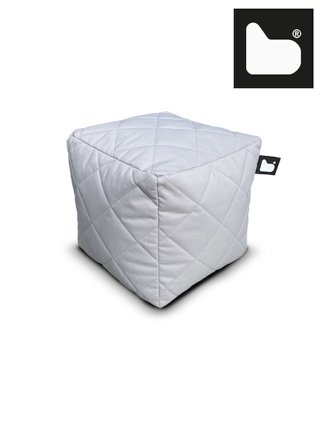 Extreme Lounging Silver Grey B-Box Quilted Cube Bean Bag (N69323) | £45