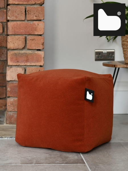 Extreme Lounging Rust B Box Brushed Faux Suede Cube Bean Bag (N69341) | £80