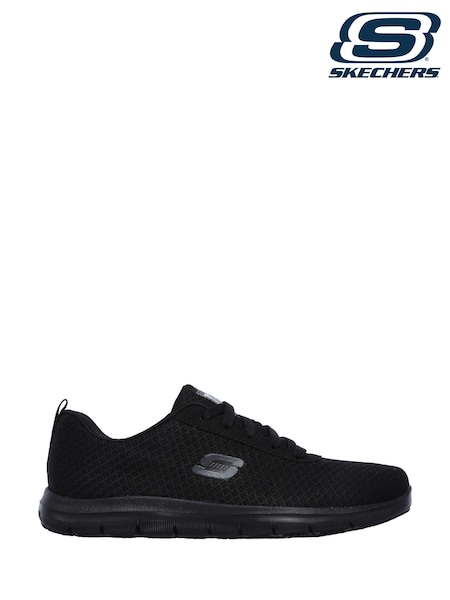 Skechers Black Ghenter Bronaugh Slip Resistant Work Trainers (N69623) | £69