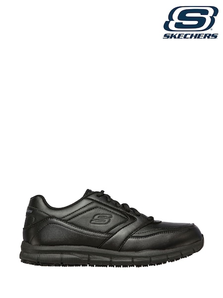 Skechers Black Mens Relaxed Fit Work Trainers (N69688) | £59