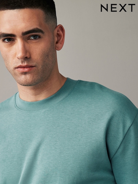 Green Relaxed Fit Heavyweight T-Shirt (N69981) | £16