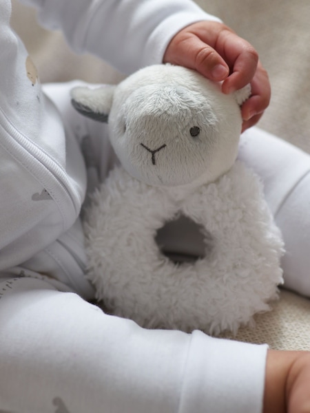 The White Company White Lottie Lamb Rattle (N70064) | £12