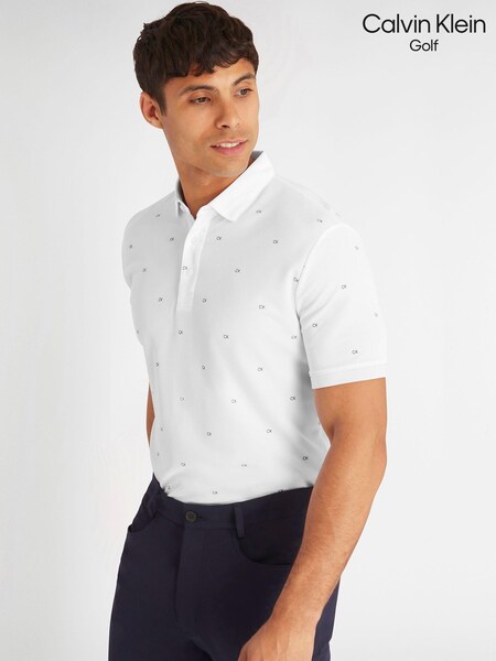Calvin Klein Golf Monogram Polo Shirt (N70523) | £50