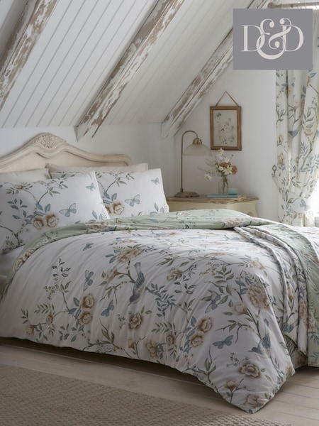 Dreams & Drapes Green Amelle Reversible Duvet Set (N70875) | £23 - £43