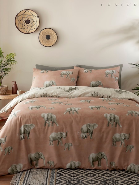 Fusion Natural Ella the Elephant Reversible Duvet Cover Set (N70889) | £20 - £35