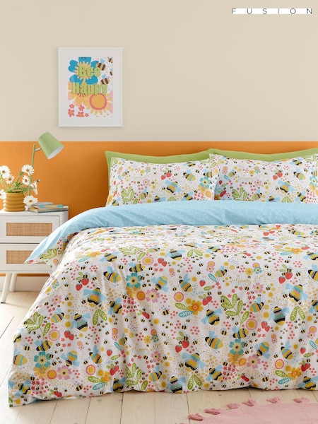 Fusion Ochre Buzzy Bee Easycare Duvet Cover Set (N70906) | £20 - £35