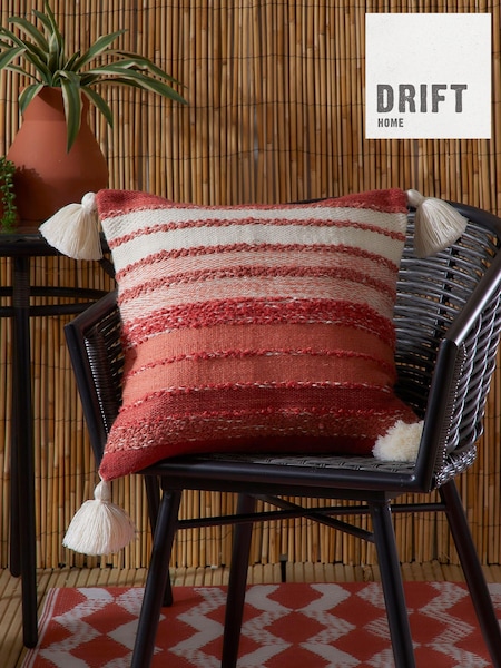 Drift Home Terracotta Red Grayson Outdoor Filled Cushion (N71013) | £16