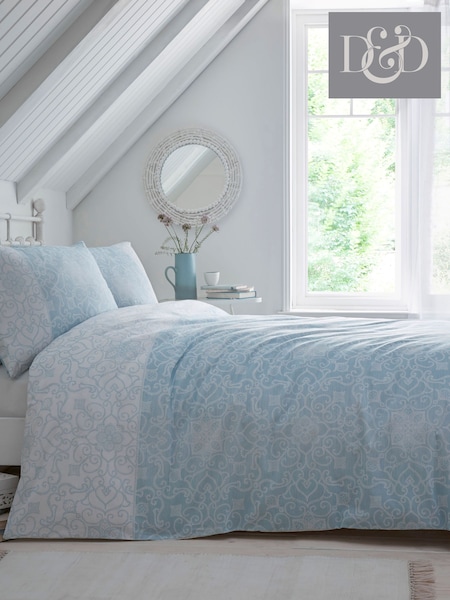 Dreams & Drapes Blue Frampton Reversible Duvet Cover Set (N71092) | £23 - £43