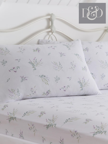 Dreams & Drapes Lilac Chloe Soft Touch 28cm Fitted Bed Sheet Fitted Set (N71102) | £16 - £25