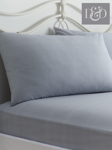 Dreams & Drapes Grey Kristen Soft Touch 28cm Fitted Bed Sheet Fitted Set (N71104) | £16 - £25