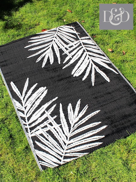 Dreams & Drapes Black Tahiti UV Resistant Outdoor Rug (N71238) | £18