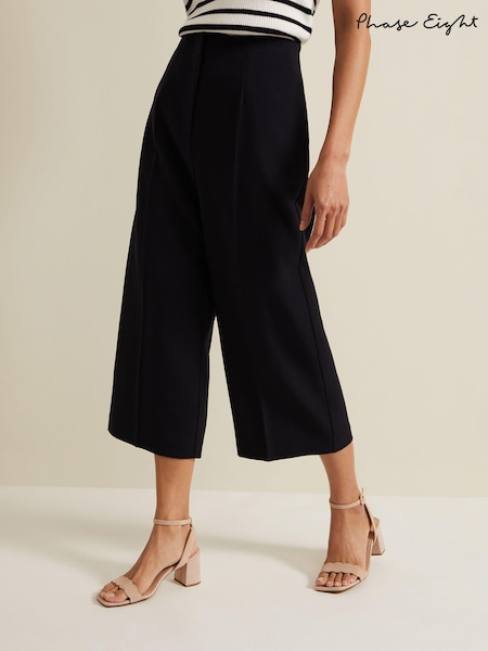 Phase Eight Blue Petite Aubrielle Clean Crepe Culottes (N71547) | £69