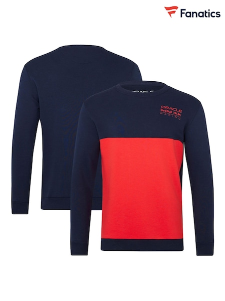 Fanatics Oracle Red Bull Racing Colourblock Crew Blue Sweatshirt (N72547) | £55