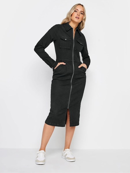 Long Tall Sally Black Green Zip Up Dress (N72585) | £45