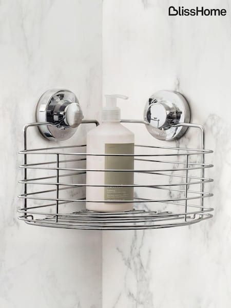 BlissHome Chrome LOCK n ROLL Corner Basket (N72647) | £29