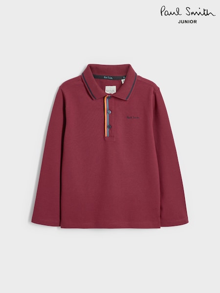 Paul Smith Junior Boys Long Sleeve Signature Polo Shirt (N72790) | £48
