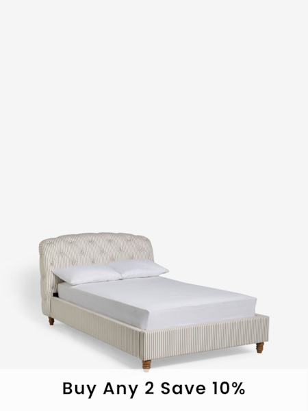Laura Ashley Cornish Stripe Natural Braybrooke Bed (N73087) | £825 - £950