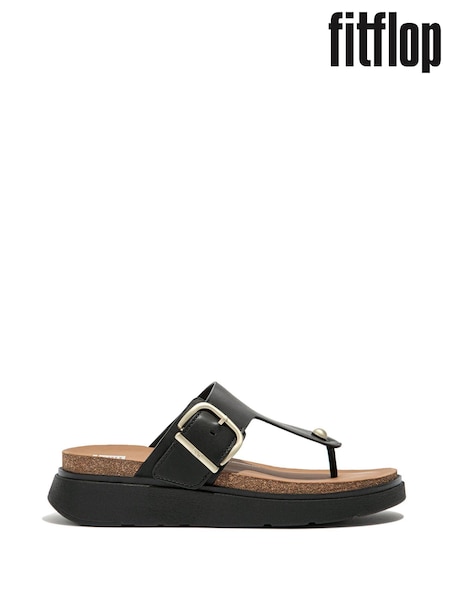 FitFlop Gen Buckle Leather Toe Post Sandals (N74026) | £125