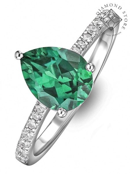 The Diamond Store Emerald Astra 2.3ct Lab Diamond Pear Cut Ring (N74644) | £199