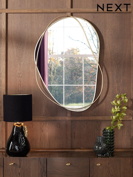 Gold Metal Organic Wall Mirror (N74776) | £110
