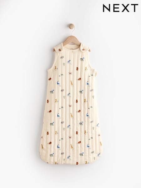 Natural Quilted Jungle Baby 2.5 Tog 100% Cotton Sleep Bag (N74817) | £28 - £32