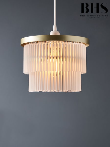 BHS Satin Brass Aubrey Ceiling Easy Fit Shade Light (N75152) | £60