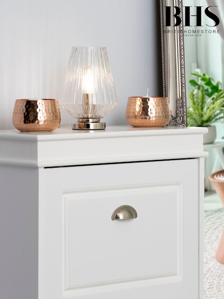 BHS Chrome Poplar Vessel Table Lamp (N75222) | £30