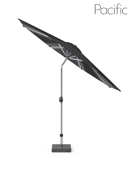 Pacific Grey Glow Defender 3m Round Centre Pole Garden Parasol (N75226) | £200