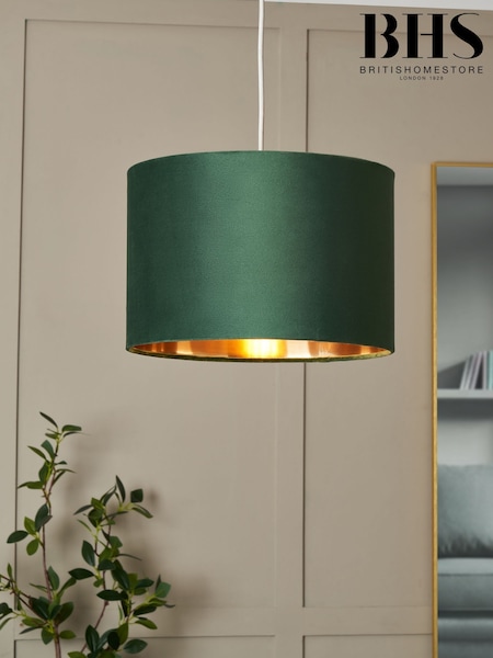 BHS Emerald Green Velvet Easyfit Shade 30cm (N75236) | £26