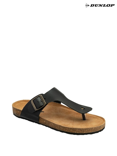 Dunlop Black Toe Post Ladies Sandals (N75359) | £30