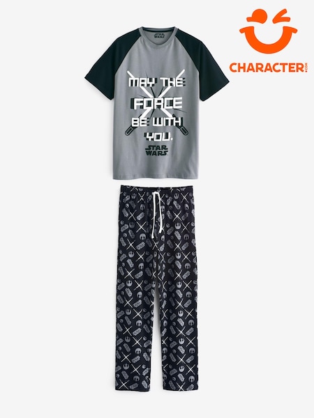 Character Grey Star Wars 100% Cotton Pyjamas (N75401) | £31