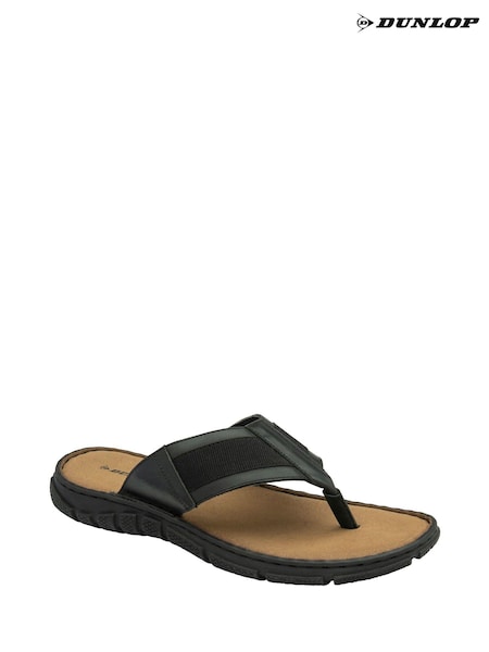 Dunlop Black Toe Post Mens Sandals (N75604) | £35
